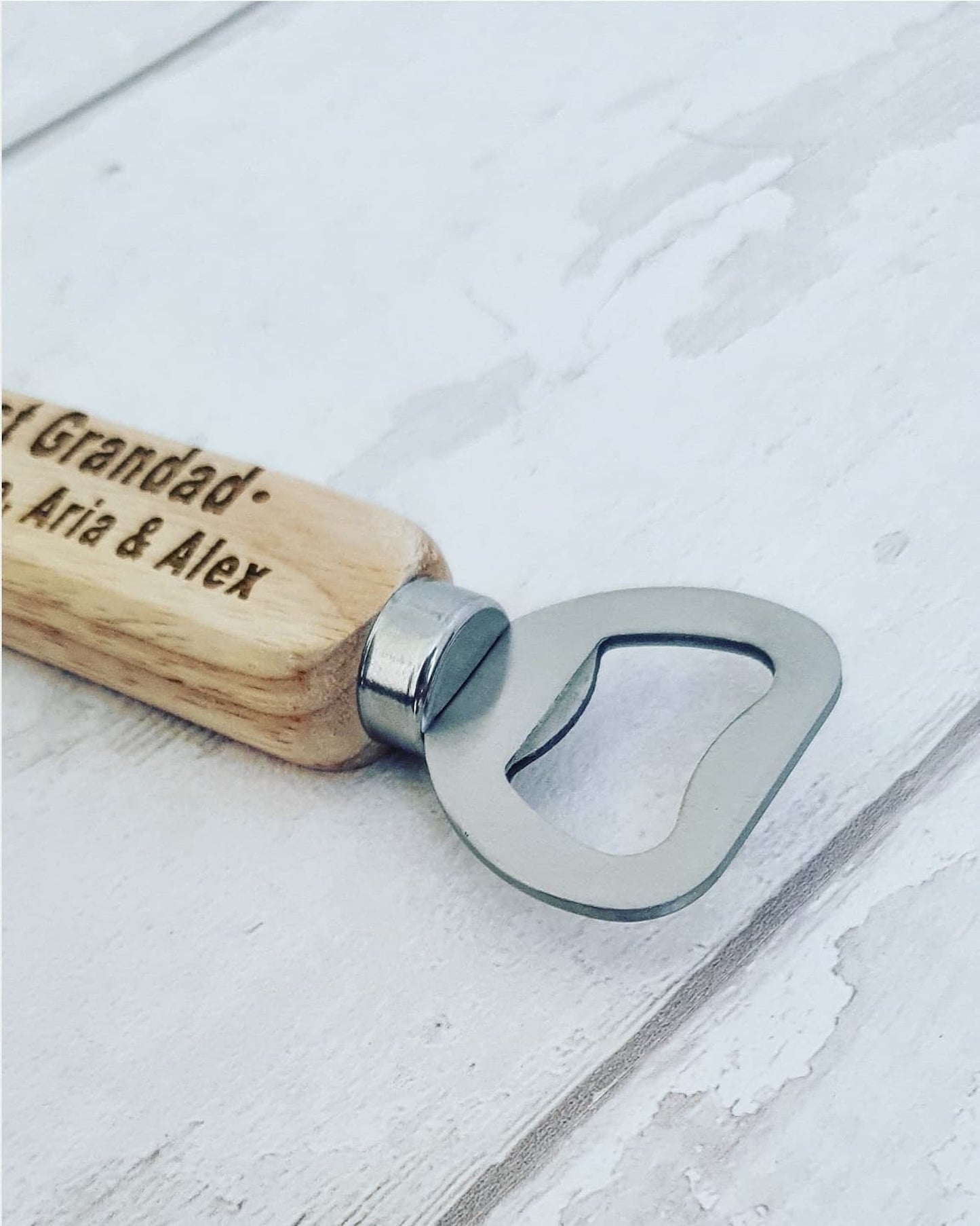 Personalised wooden bottle opener, Father's Day. - LaserGiftsuk