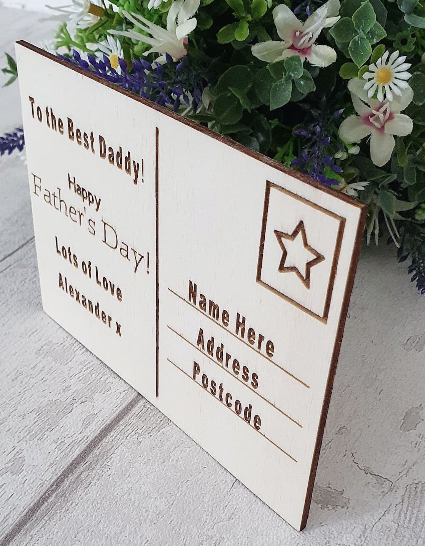 Personalised Father's Day postcard. - LaserGiftsuk