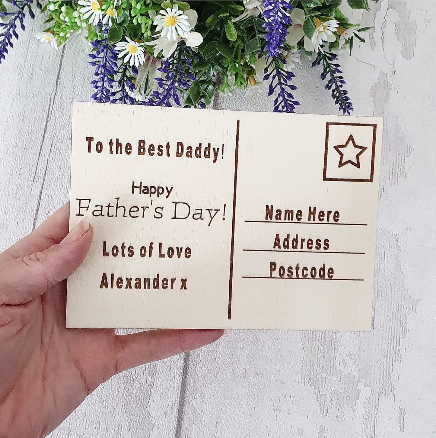 Personalised Father's Day postcard. - LaserGiftsuk