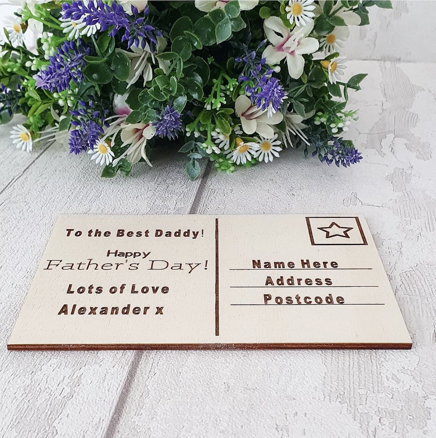 Personalised Father's Day postcard. - LaserGiftsuk