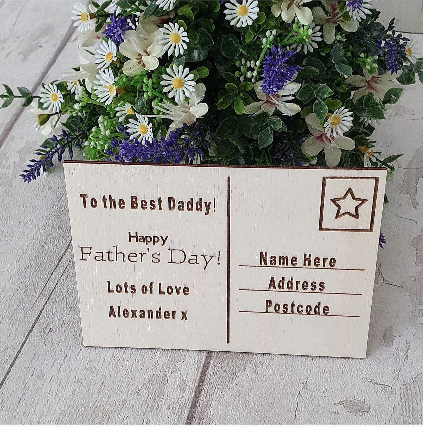 Personalised Father's Day postcard. - LaserGiftsuk