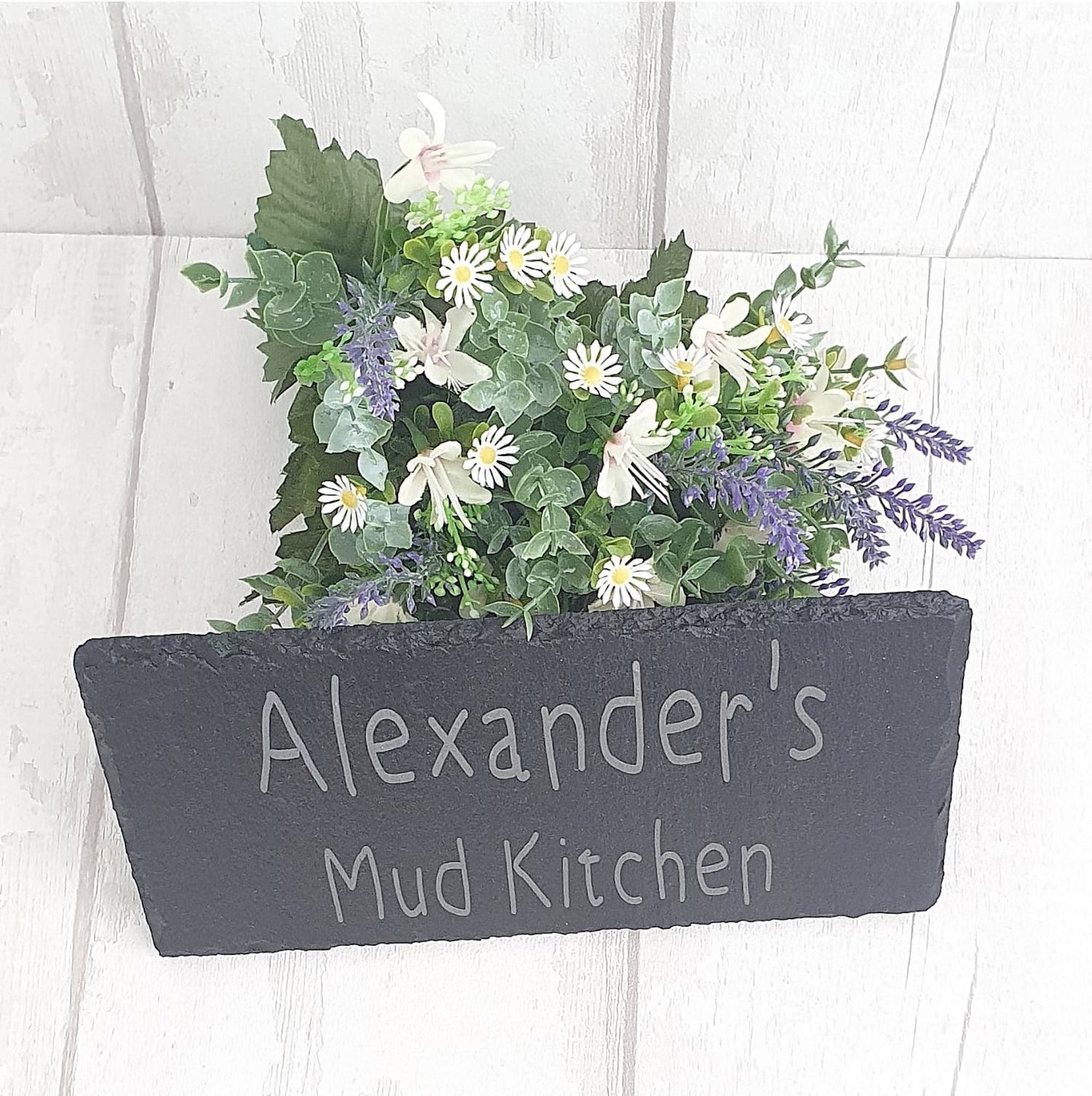 Children's engraved slate mud kitchen sign. - LaserGiftsuk