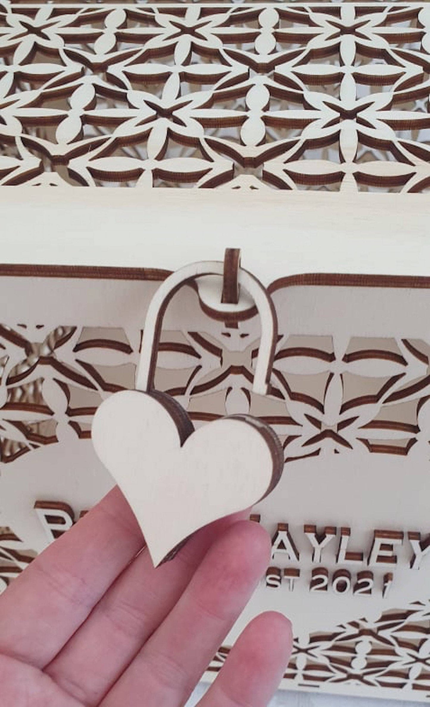 Beautiful bespoke wedding card box. - LaserGiftsuk
