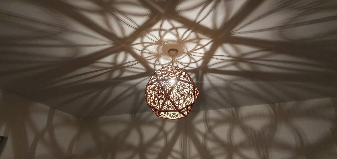 Bespoke Spiro light shade, laser cut. - LaserGiftsuk