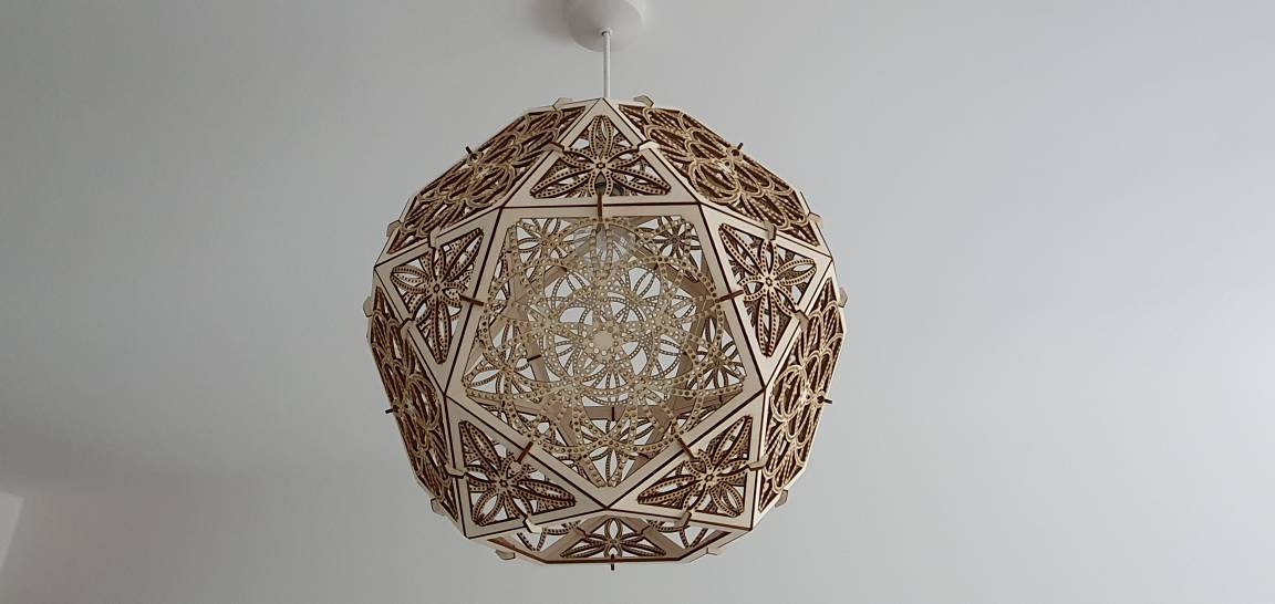 Bespoke Spiro light shade, laser cut. - LaserGiftsuk