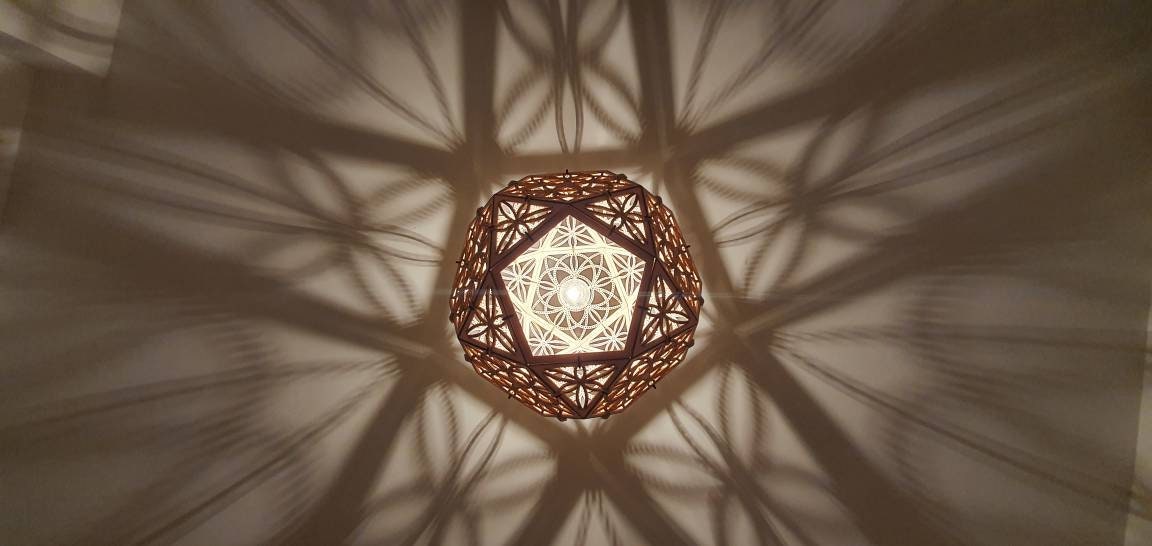 Bespoke Spiro light shade, laser cut. - LaserGiftsuk
