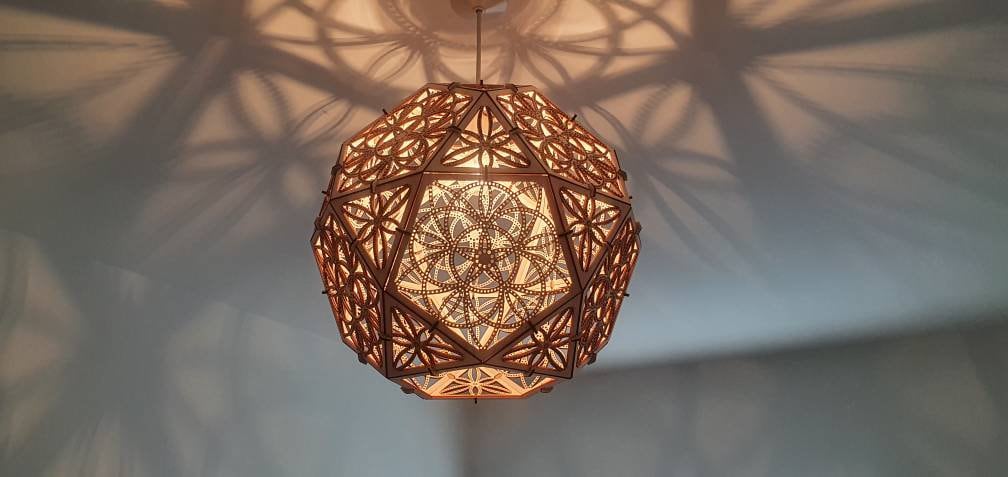 Bespoke Spiro light shade, laser cut. - LaserGiftsuk