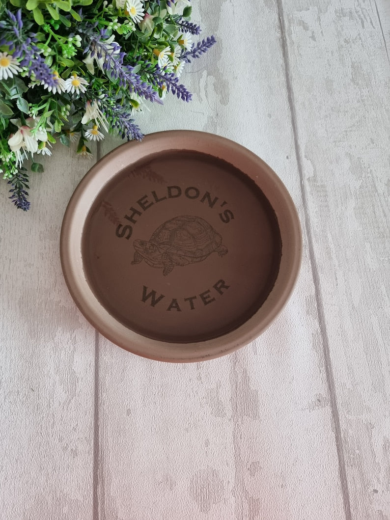 Personalised Tortoise water bowl/ food dish.