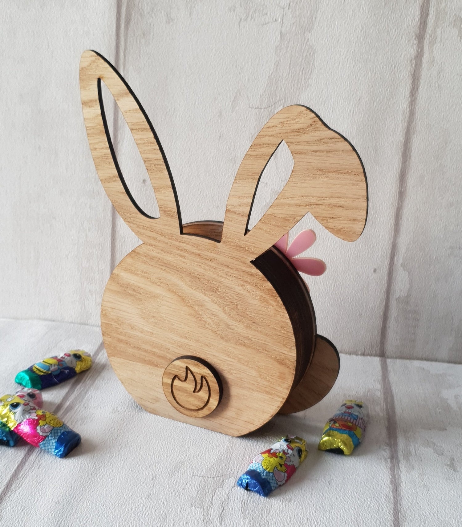 Personalised Easter Bunny box for mini eggs. - LaserGiftsuk