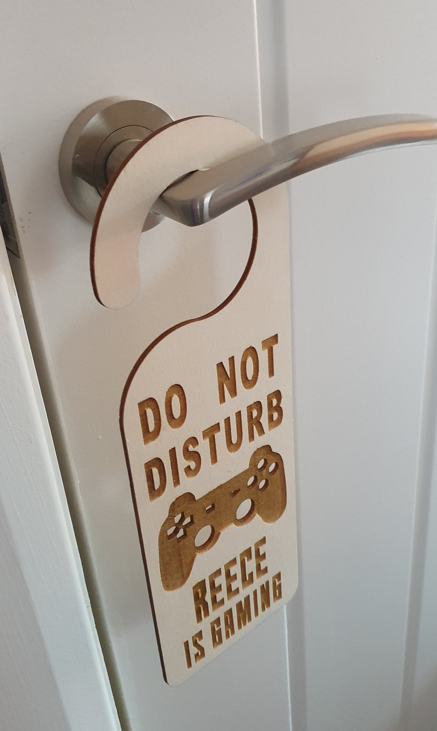 Personalised gaming 'do not disturb' handing door sign. - LaserGiftsuk