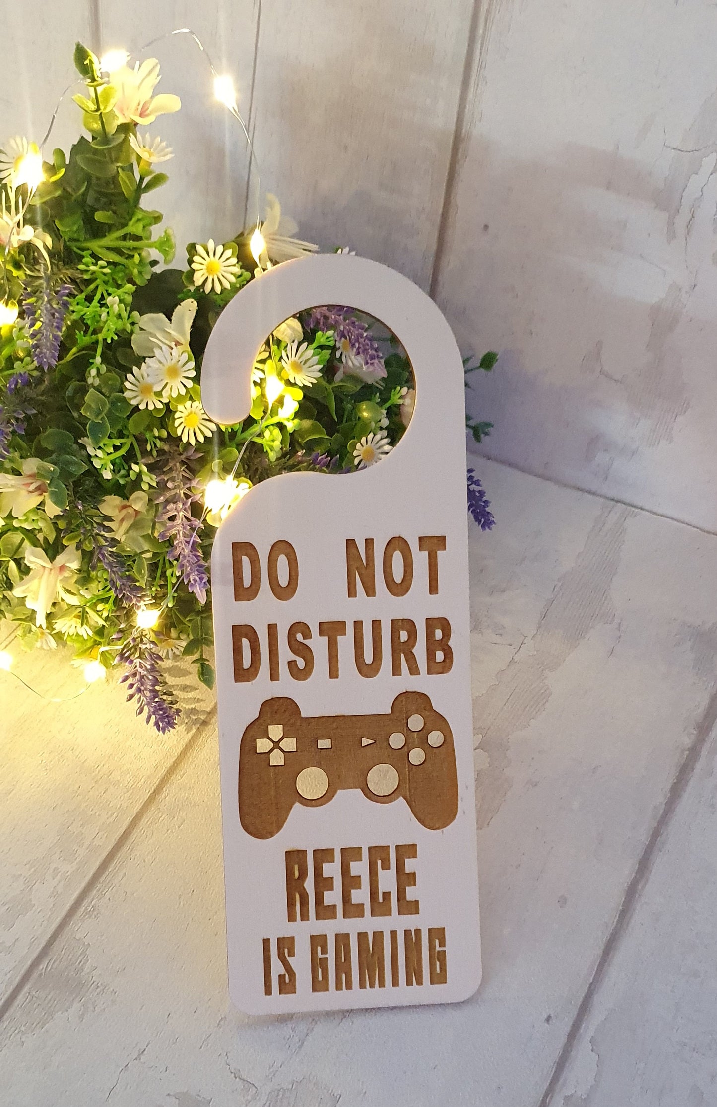 Personalised gaming 'do not disturb' handing door sign. - LaserGiftsuk