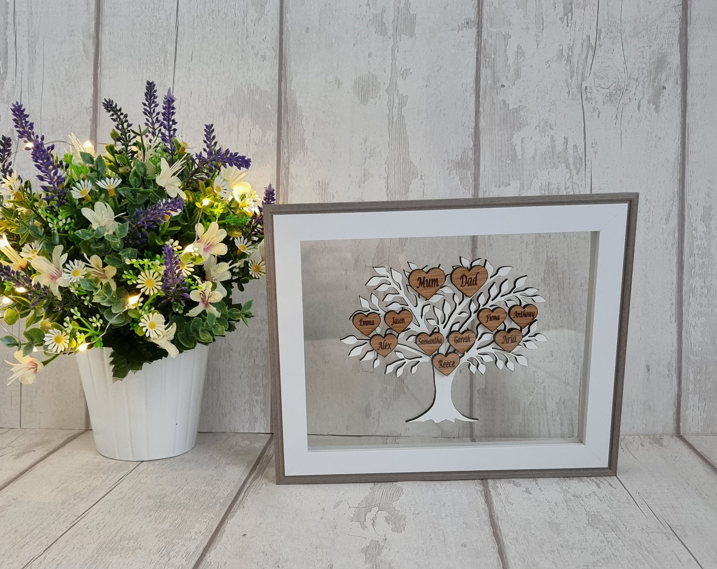 Personalised family tree frame, Mother's Day, Birthday gift, New home.