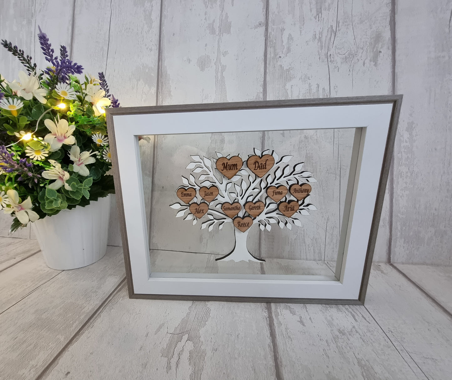 Personalised family tree frame, Mother's Day, Birthday gift, New home.