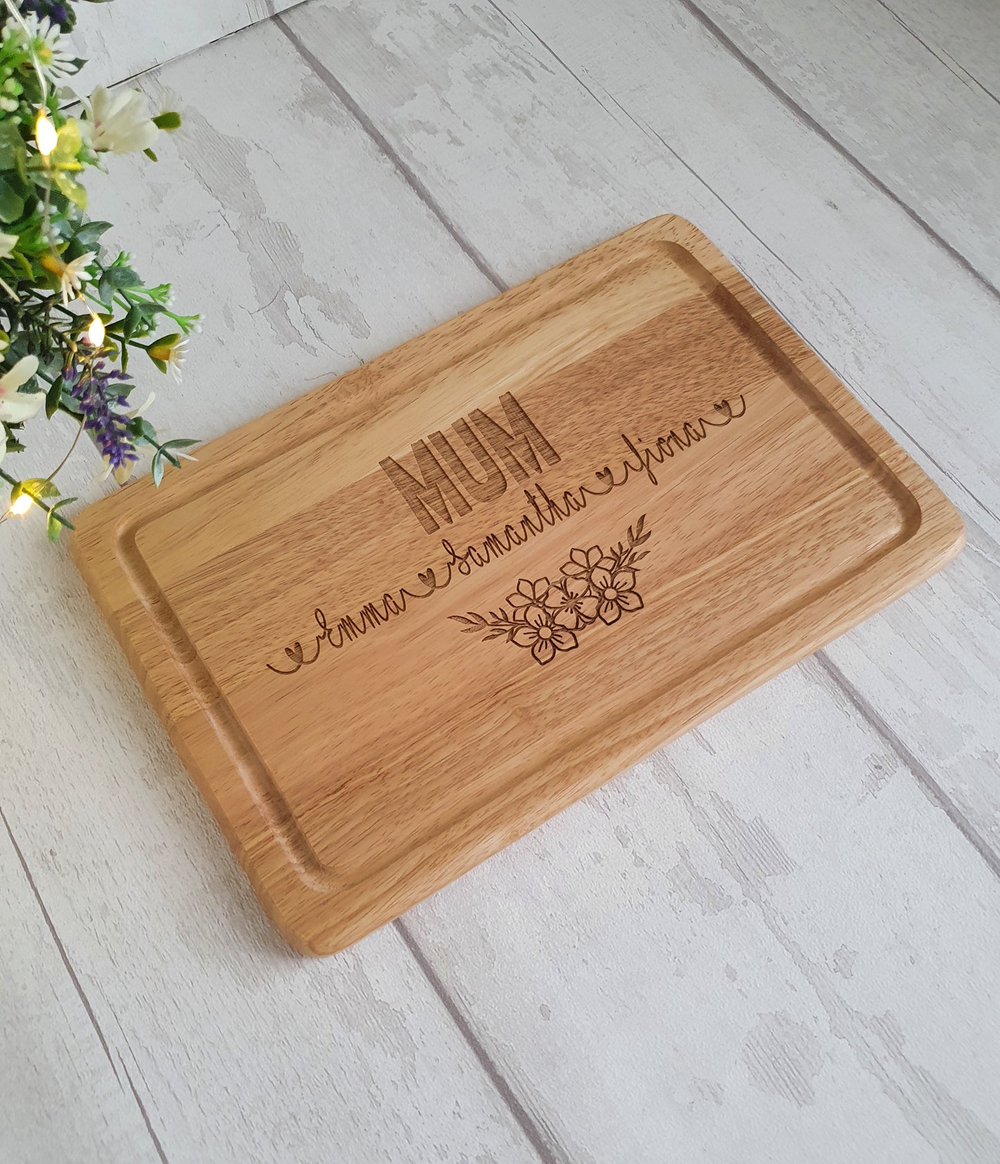 Personalised Engraved Wooden Chopping Board, Cheese Board, Mother's Day gift.