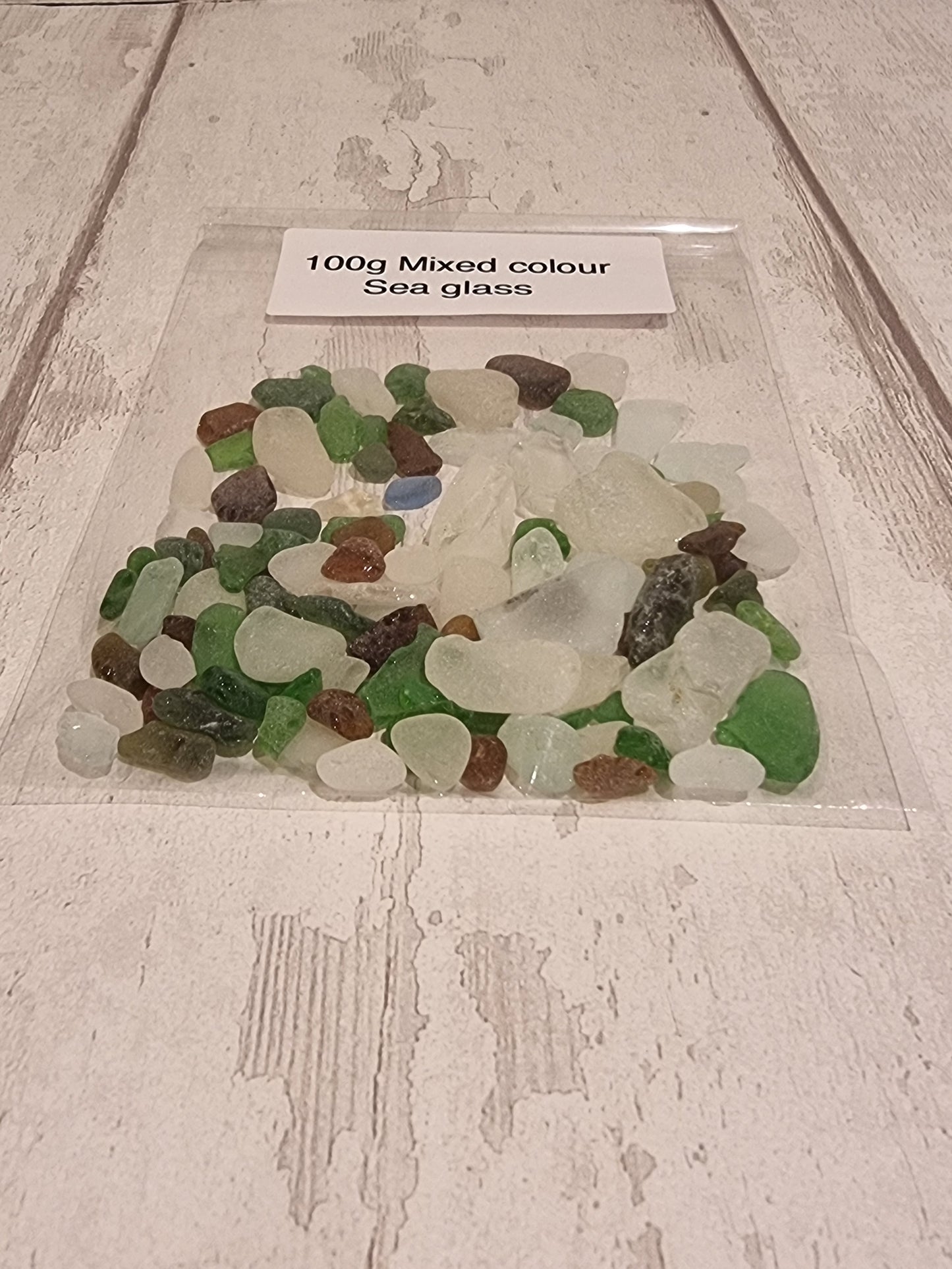 100g mixed sea glass.