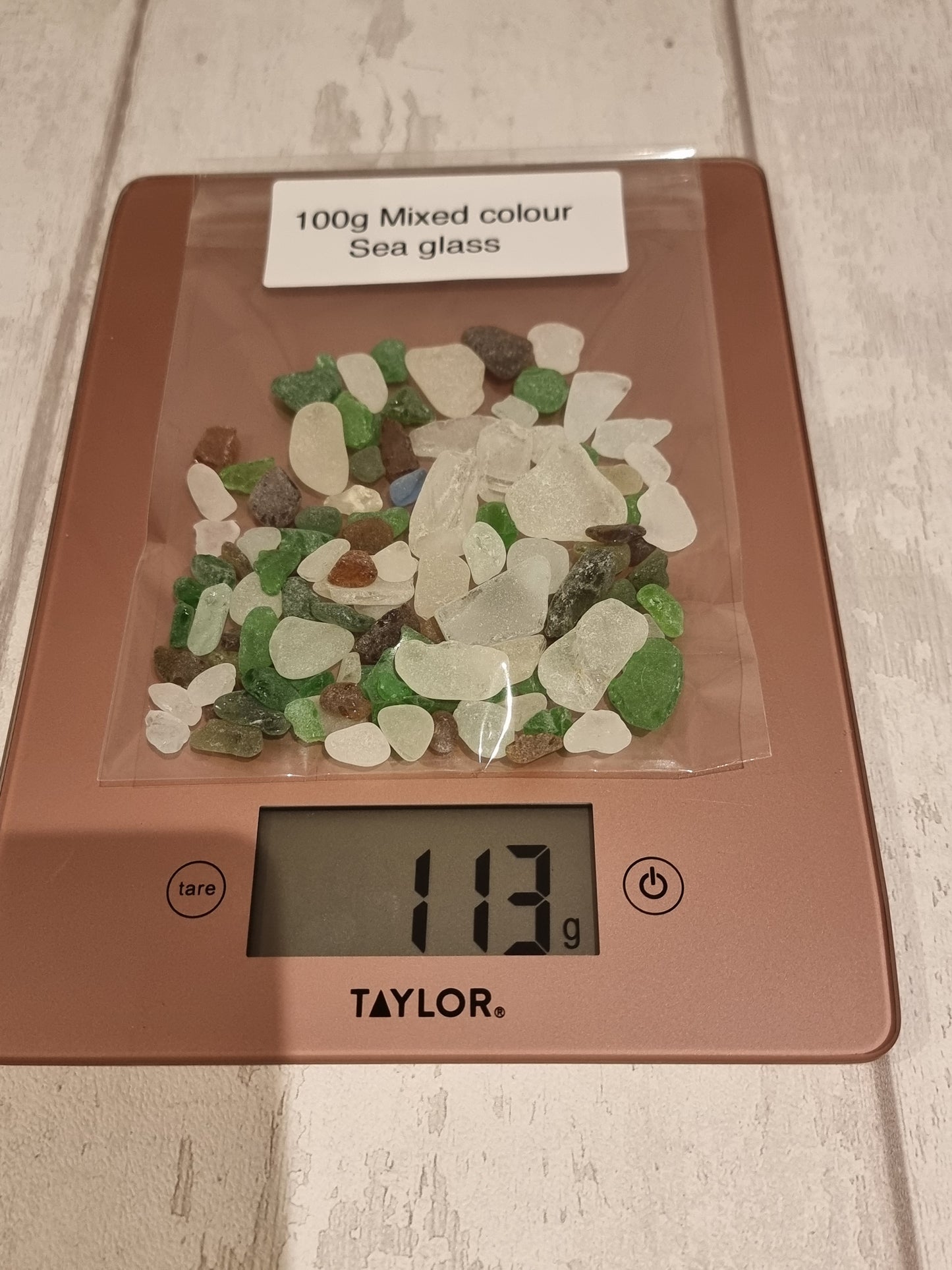 100g mixed sea glass.