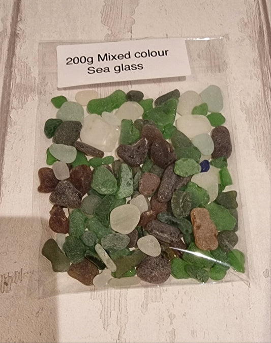 200g mixed sea glass.