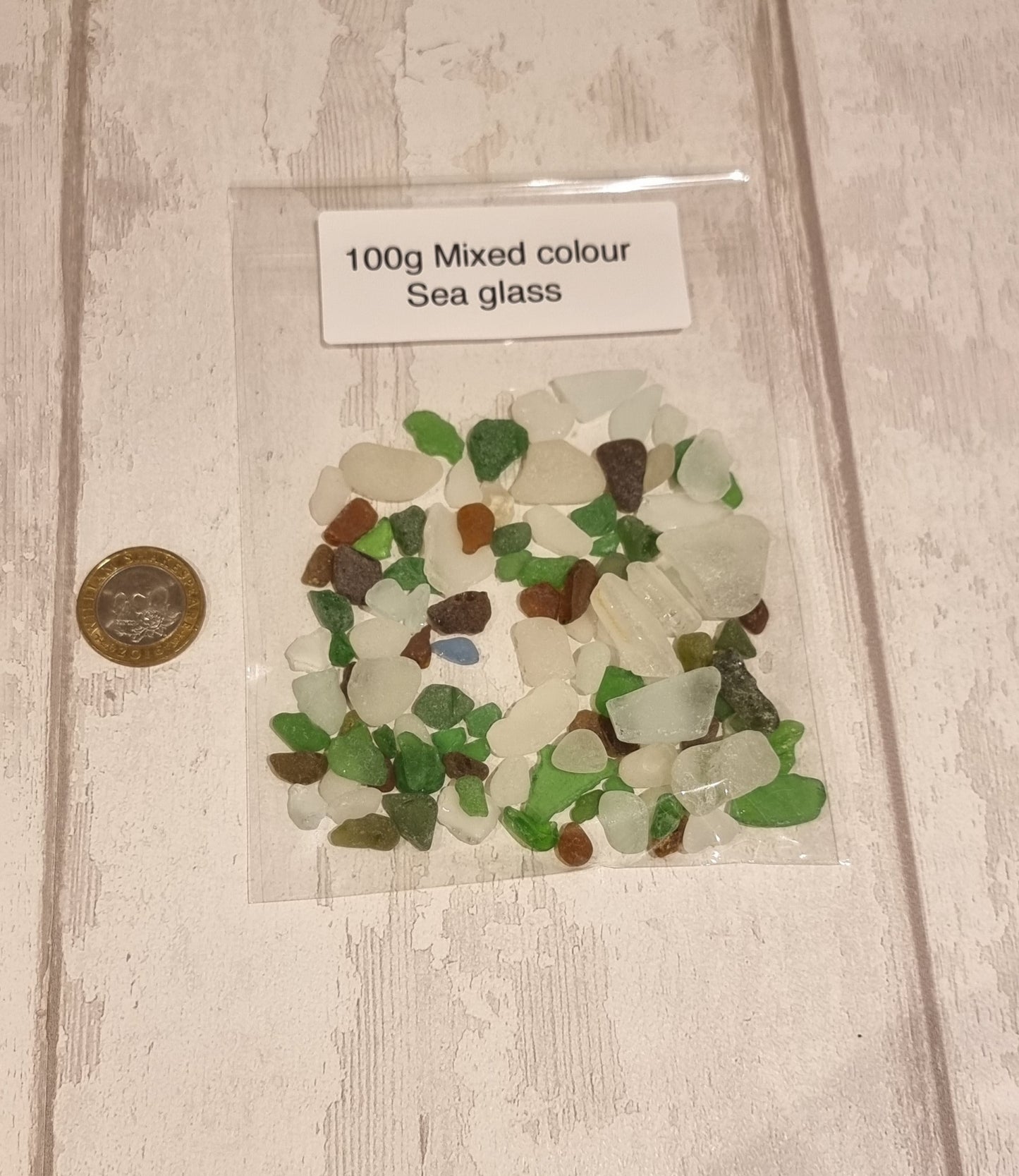 100g mixed sea glass.