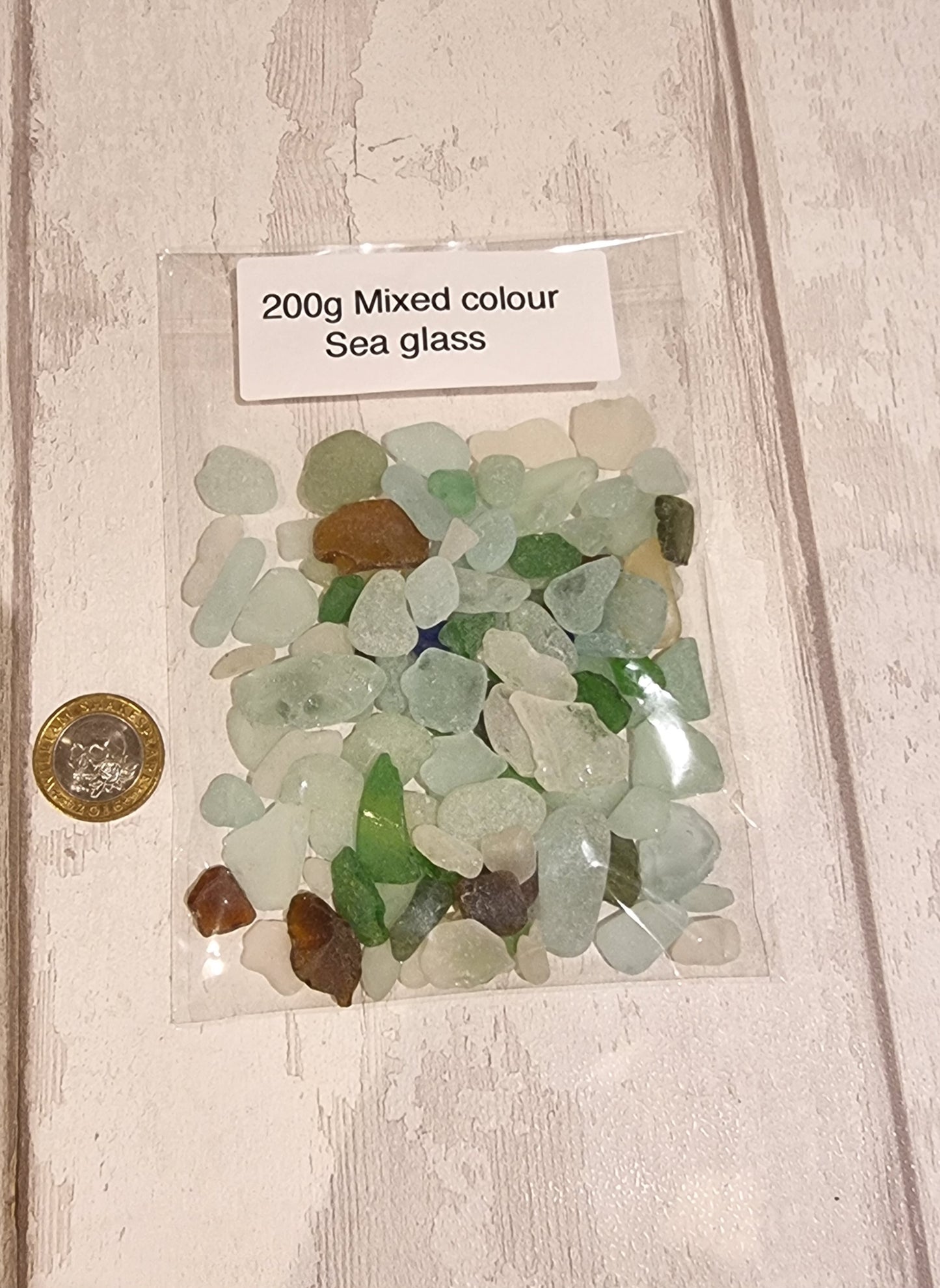 200g mixed sea glass.