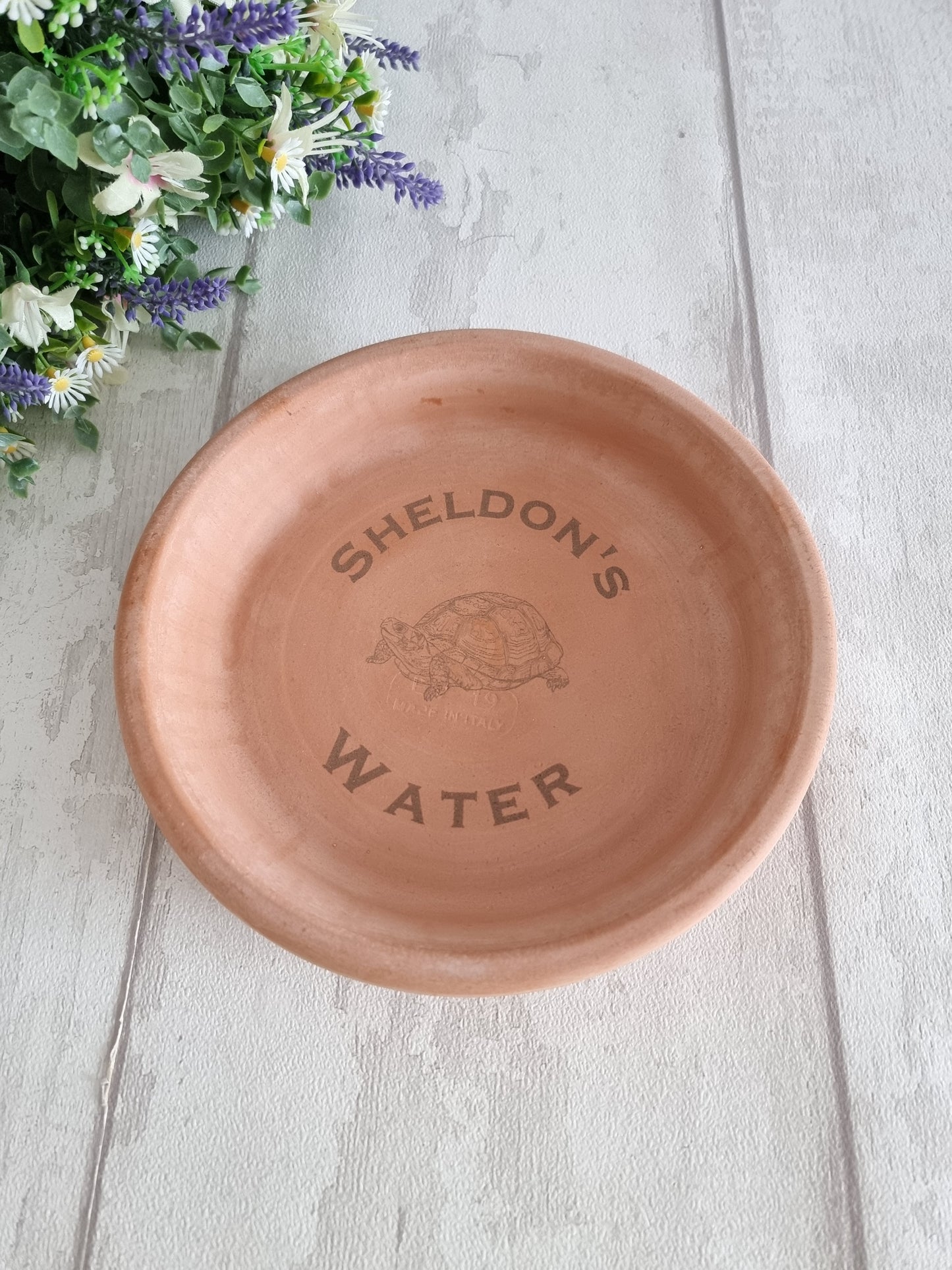 Personalised Tortoise water bowl/ food dish.