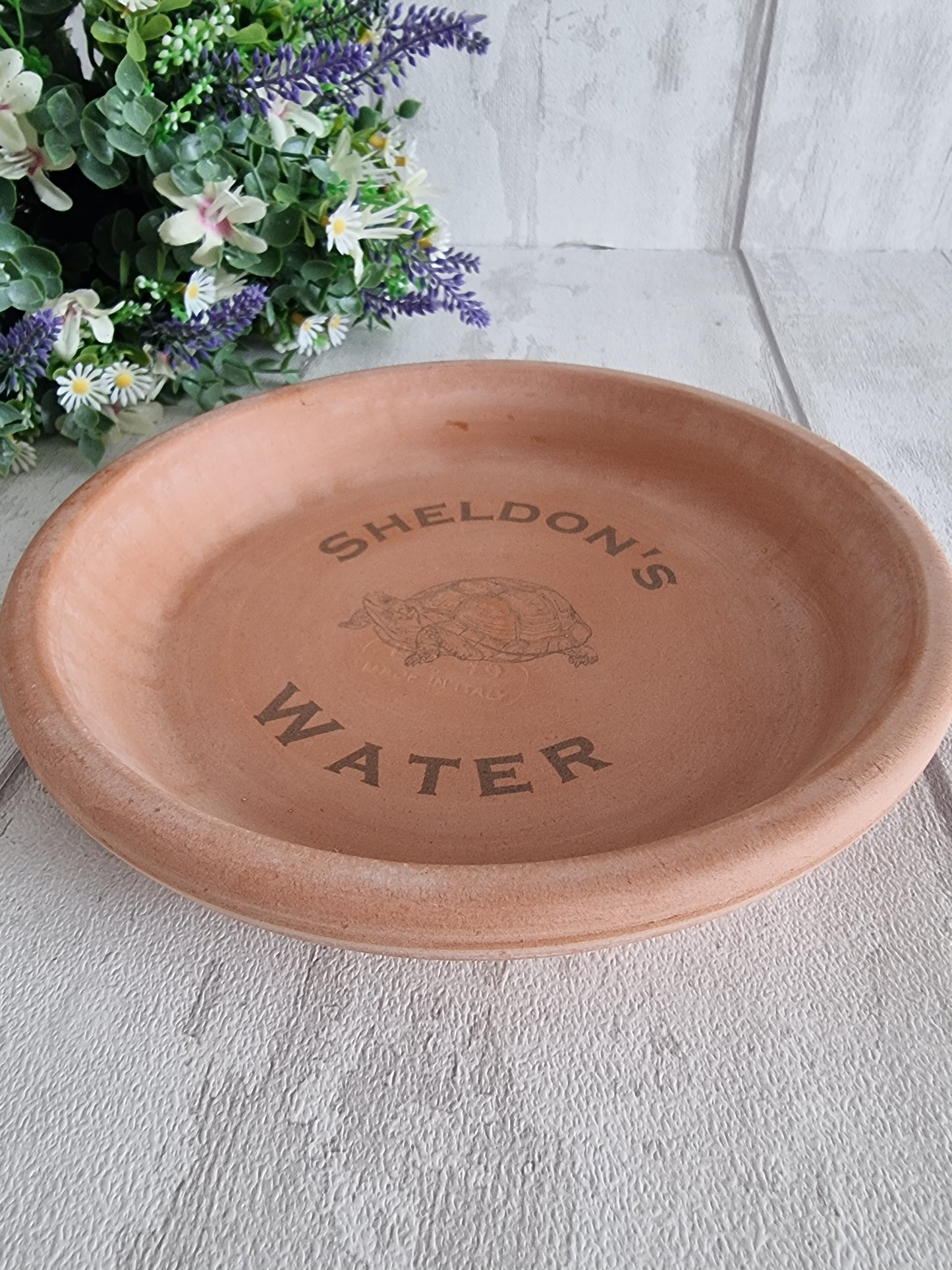 Personalised Tortoise water bowl/ food dish.