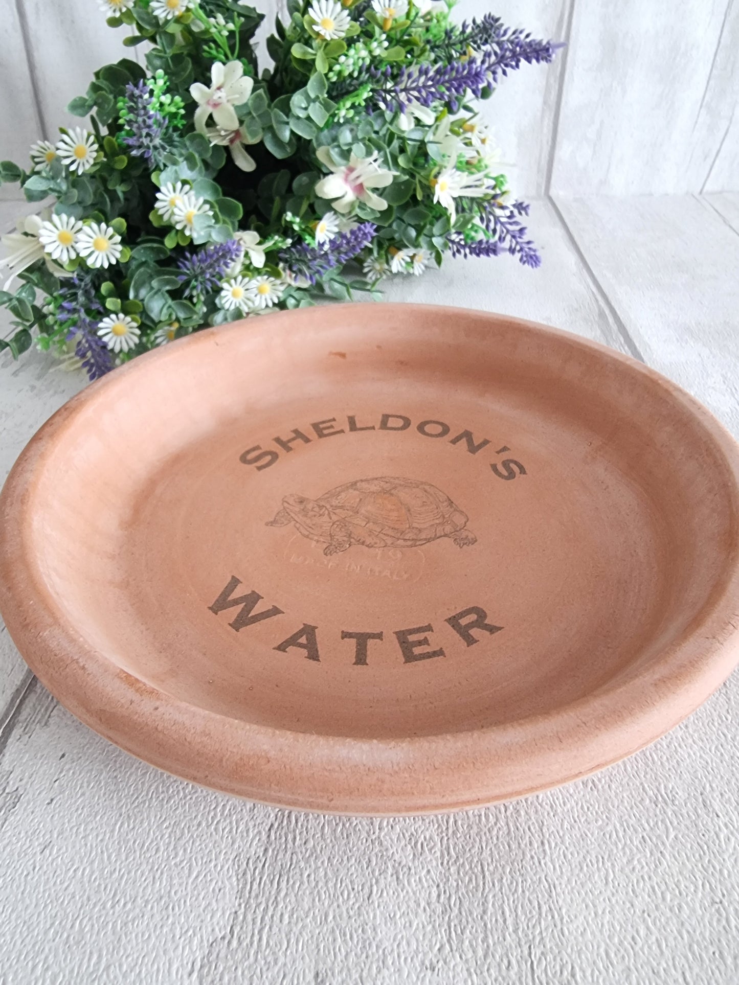 Personalised Tortoise water bowl/ food dish.