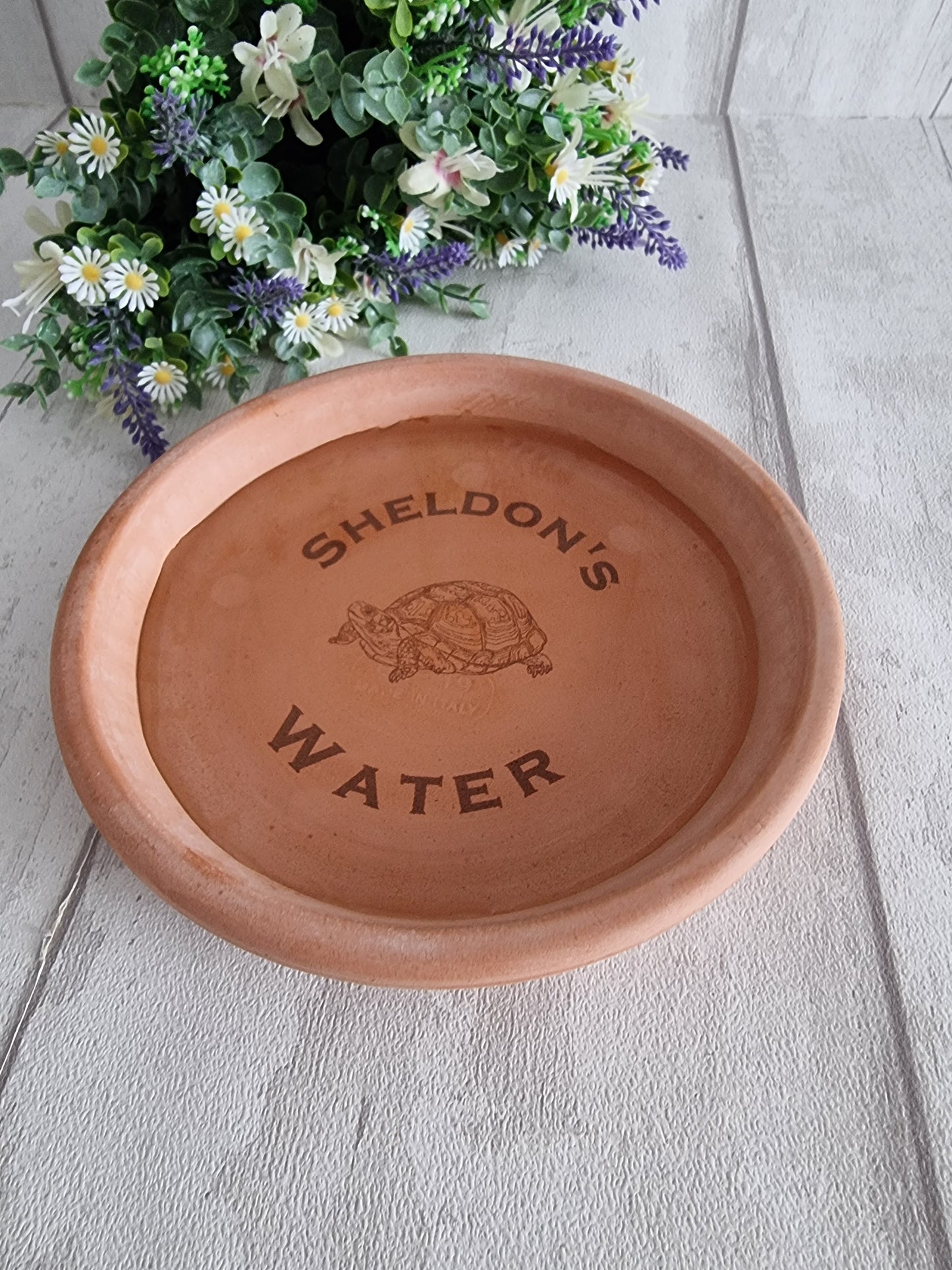 Personalised Tortoise water bowl/ food dish.