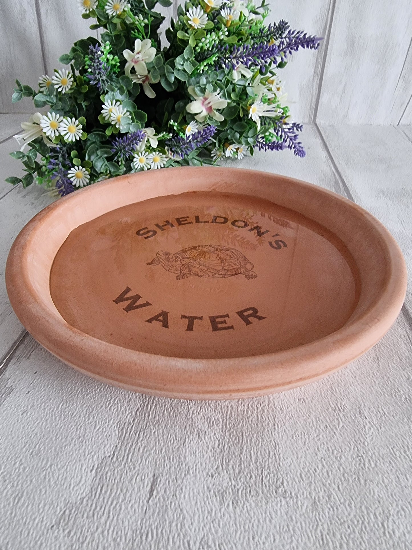 Personalised Tortoise water bowl/ food dish.