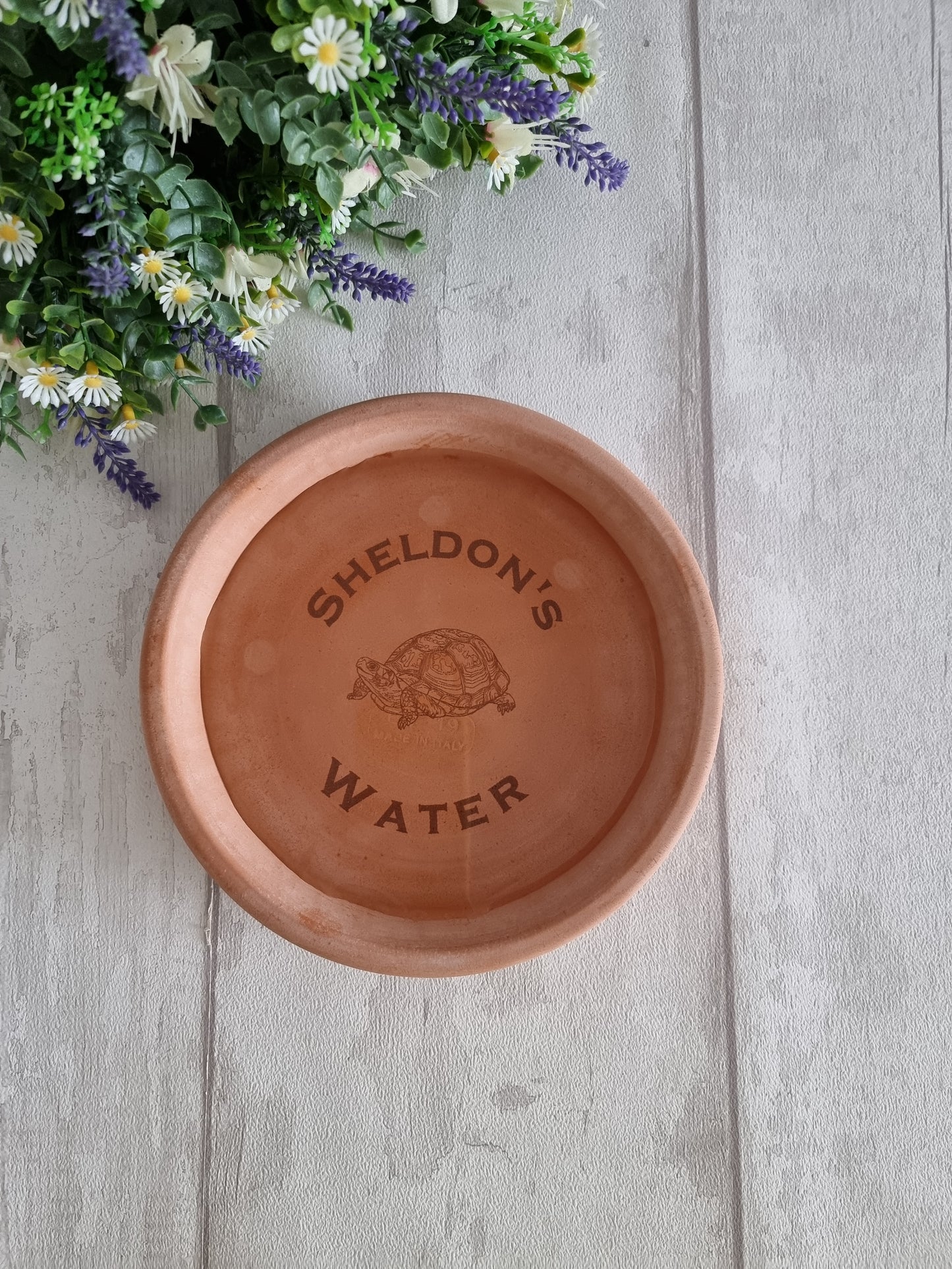 Personalised Tortoise water bowl/ food dish.