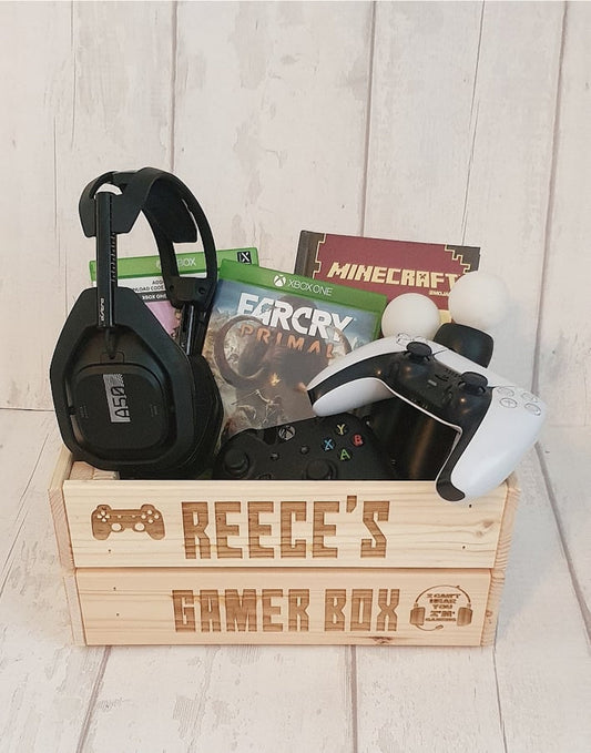 Personalised gaming crate, box. - LaserGiftsuk