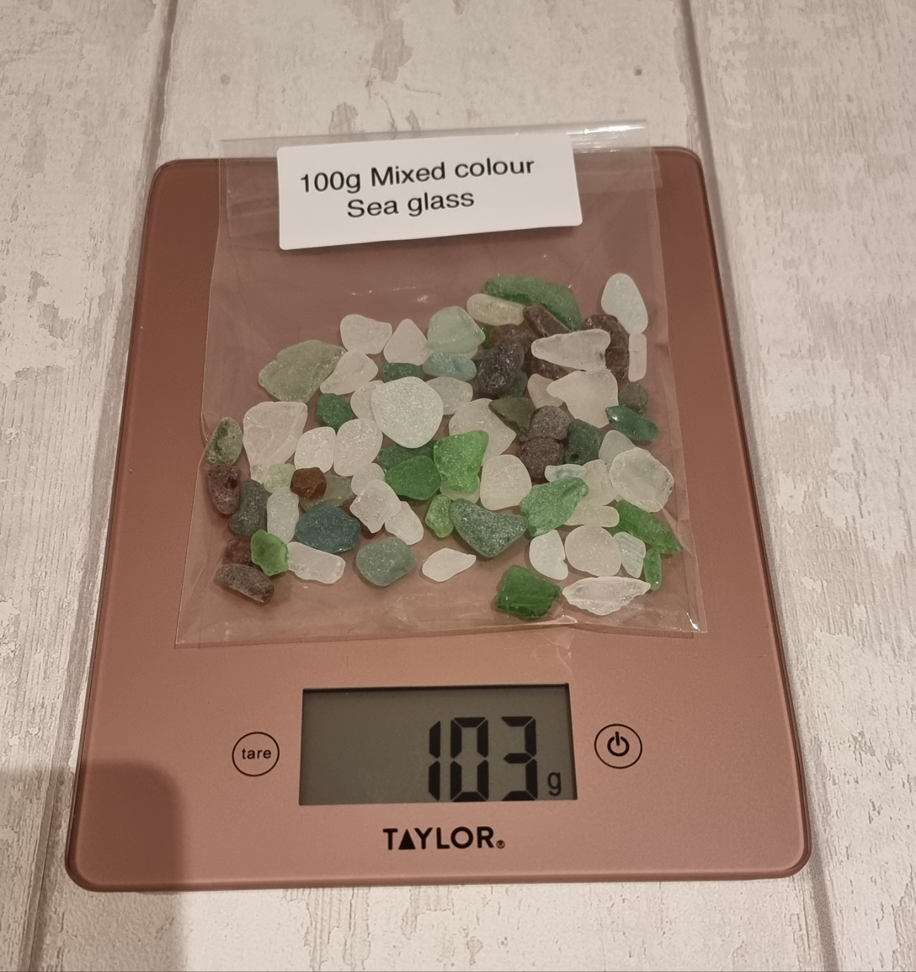 100g mixed sea glass.