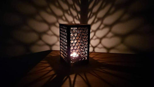 Beautiful laser cut heart tea light holder. - LaserGiftsuk