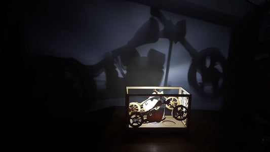 Bespoke motorbike laser cut tea light holder. - LaserGiftsuk
