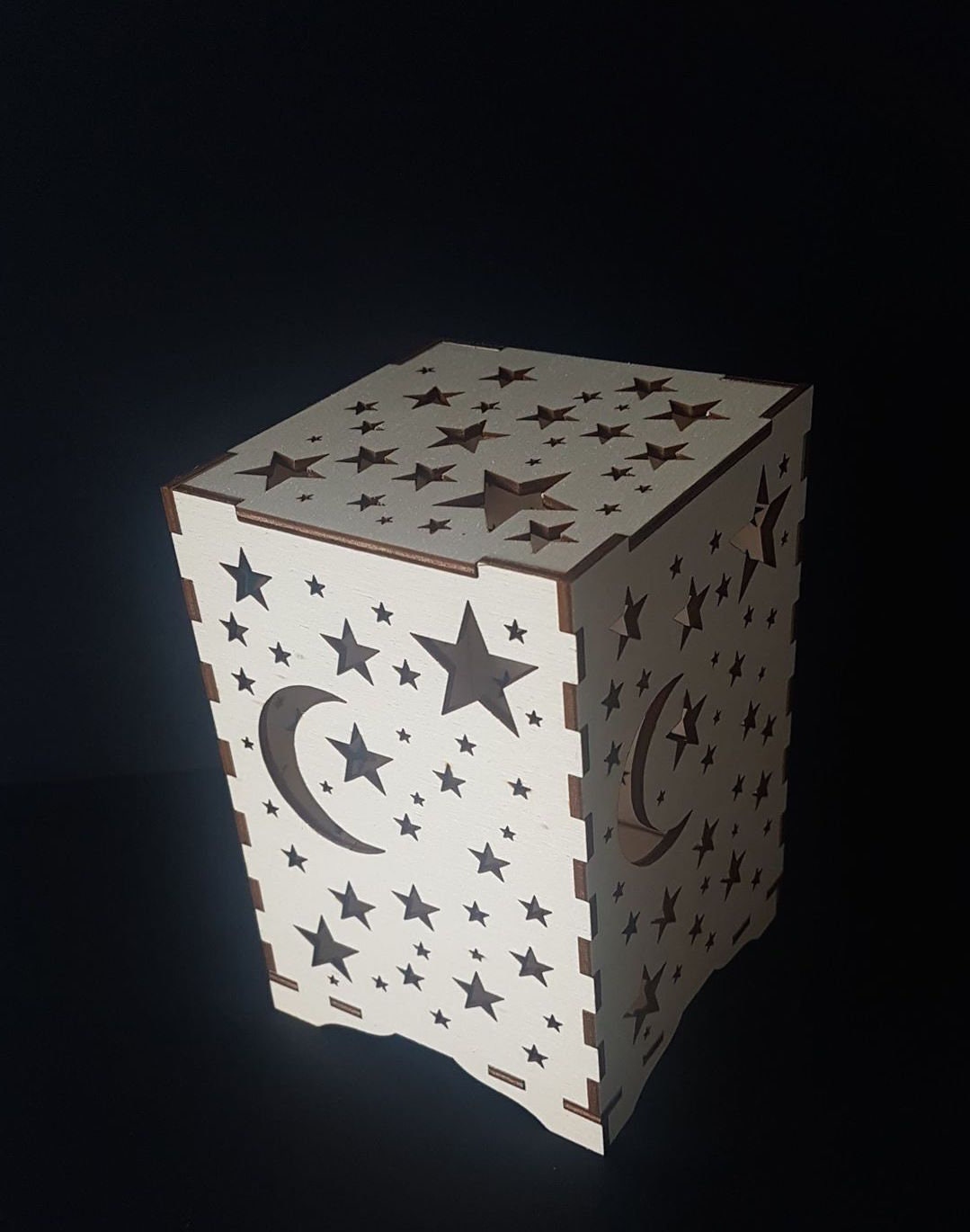 Bespoke moon and star night light. - LaserGiftsuk