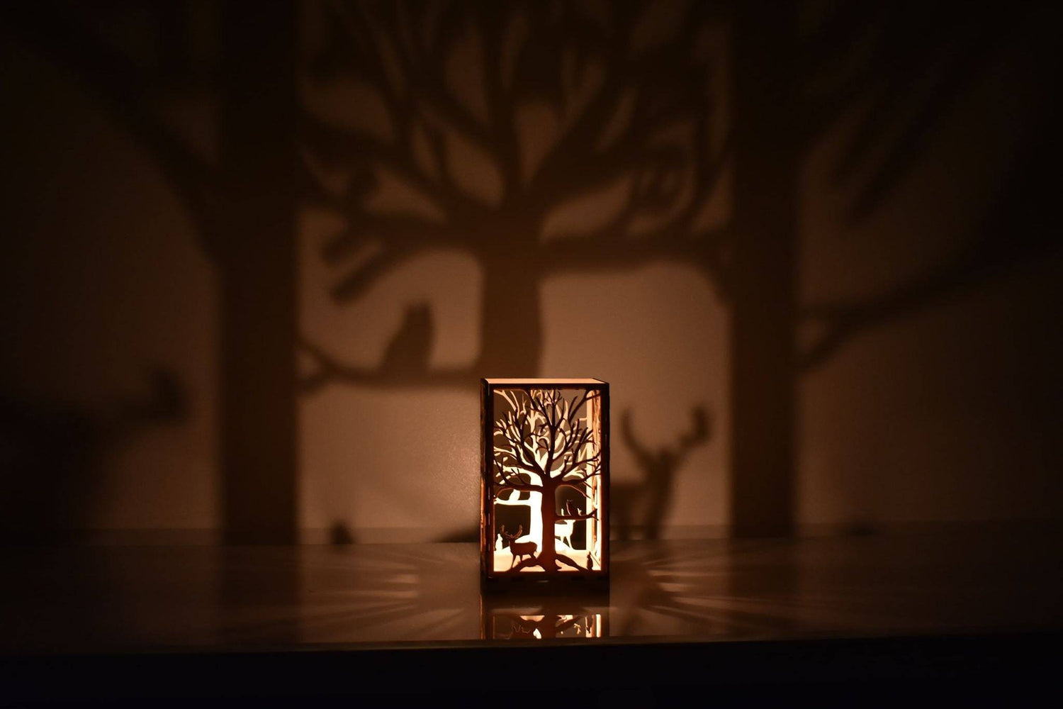 Beautiful Laser cut tea light holder Forest. - LaserGiftsuk