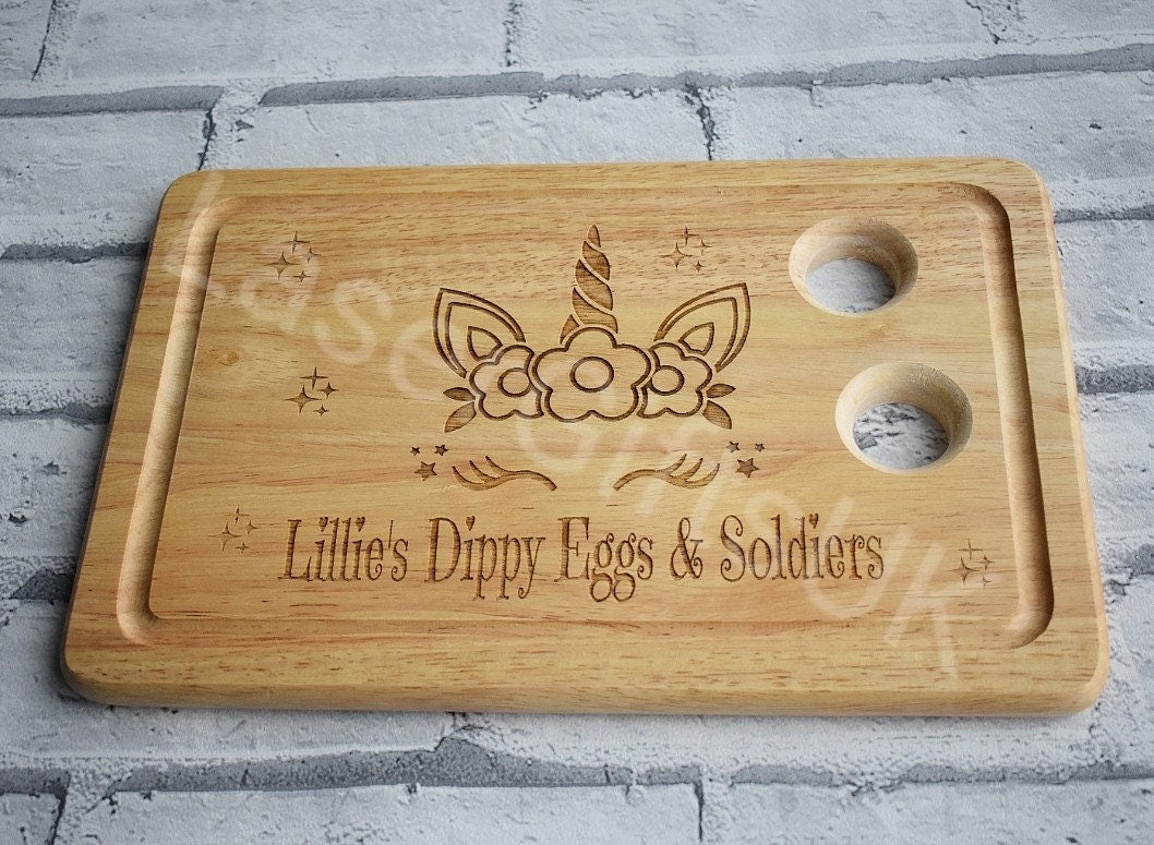 Personalised unicorn egg board. - LaserGiftsuk
