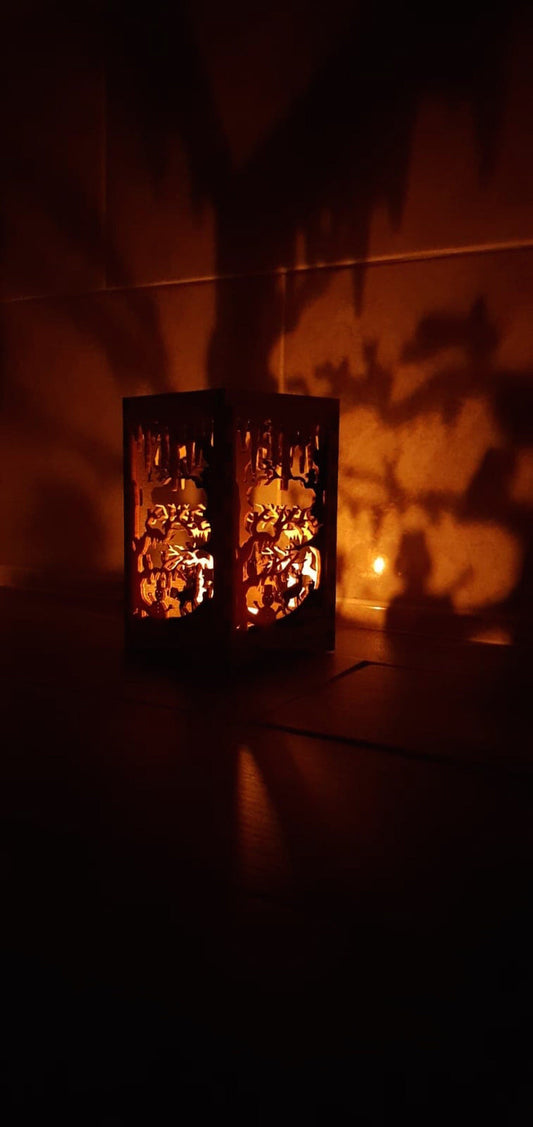 Christmas Tea light holder. - LaserGiftsuk