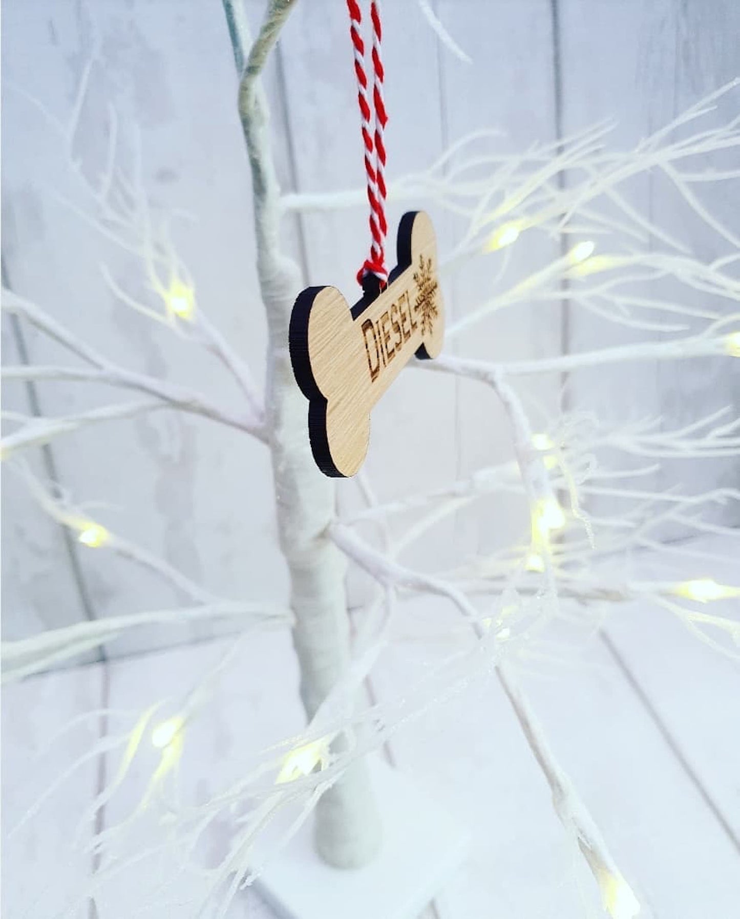 Personalised dog Christmas tree decoration. - LaserGiftsuk