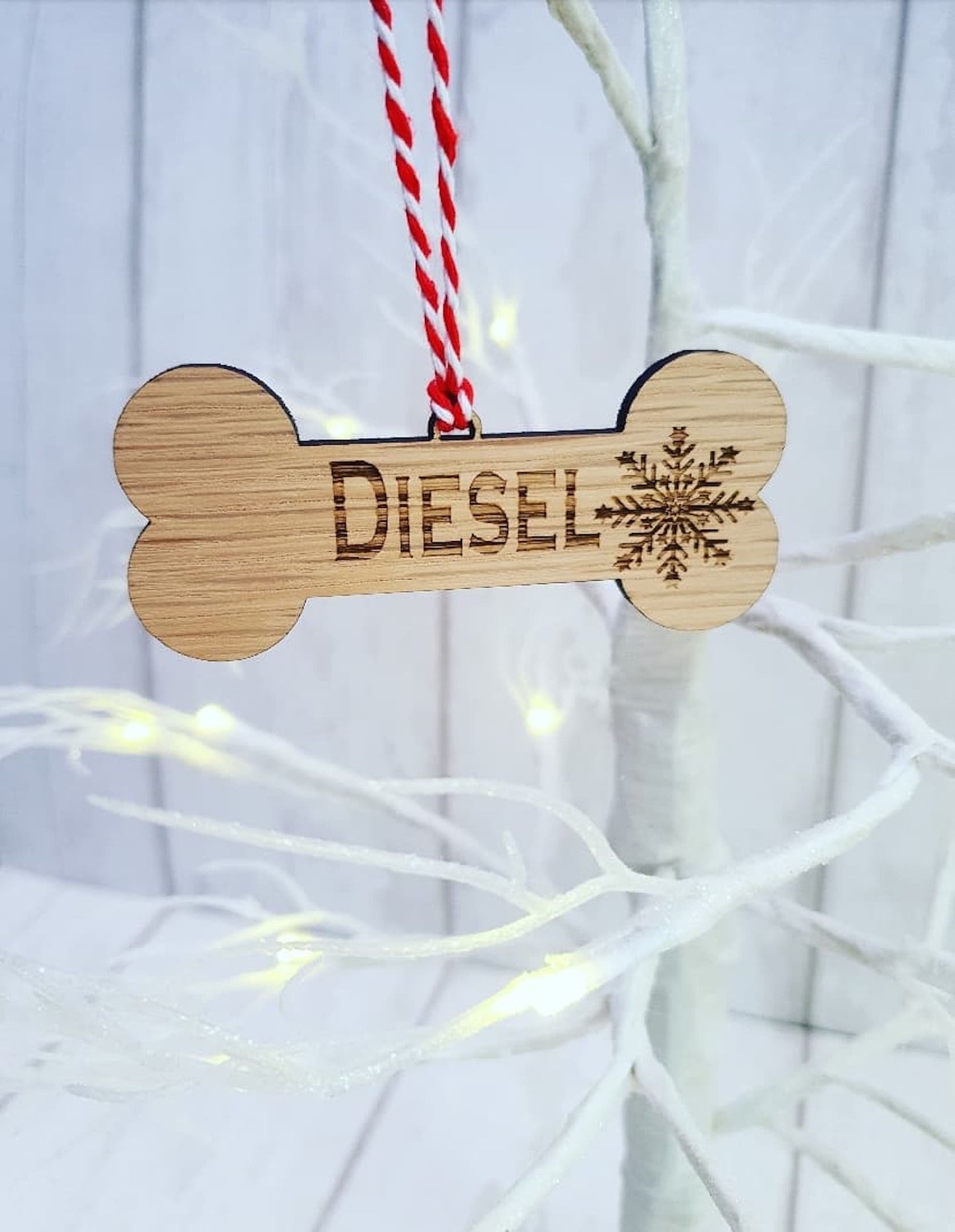 Personalised dog Christmas tree decoration. - LaserGiftsuk