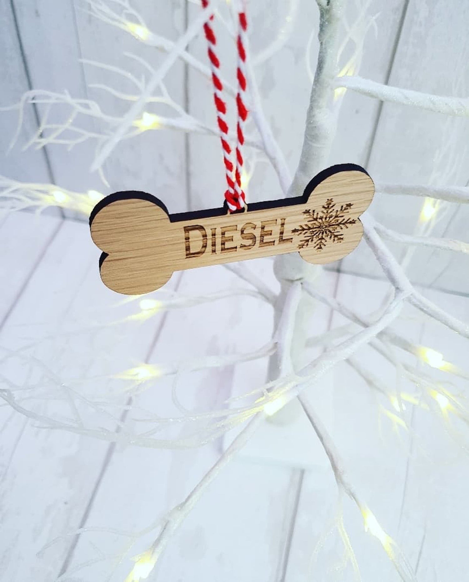 Personalised dog Christmas tree decoration. - LaserGiftsuk