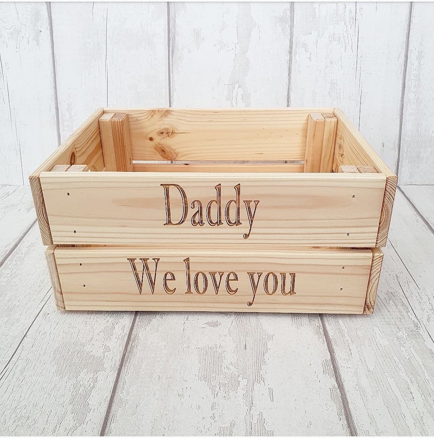 Personalised Father's Day crate for Dad or Granddad. - LaserGiftsuk