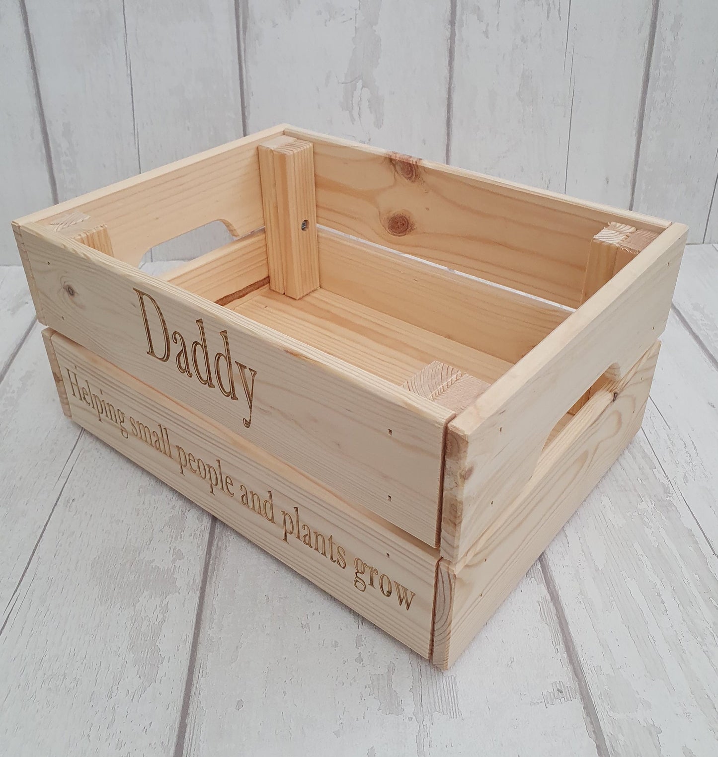 Personalised Father's Day crate for Dad or Granddad. - LaserGiftsuk