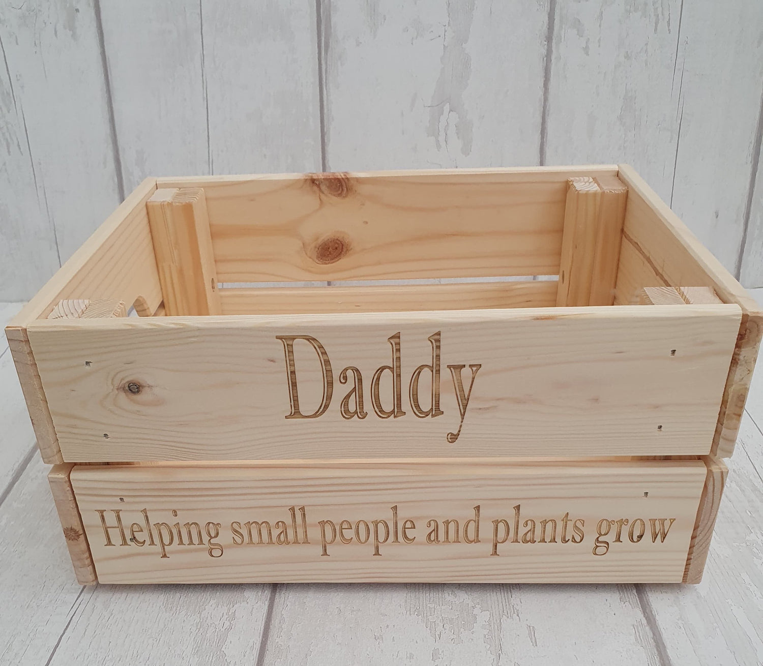 Personalised Father's Day crate for Dad or Granddad. - LaserGiftsuk