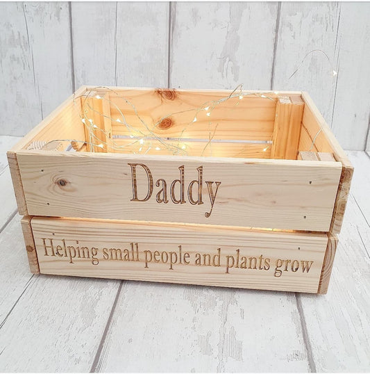 Personalised Father's Day crate for Dad or Granddad. - LaserGiftsuk