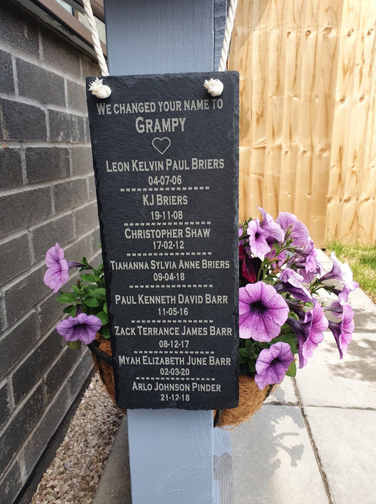 Personalised slate sign. - LaserGiftsuk