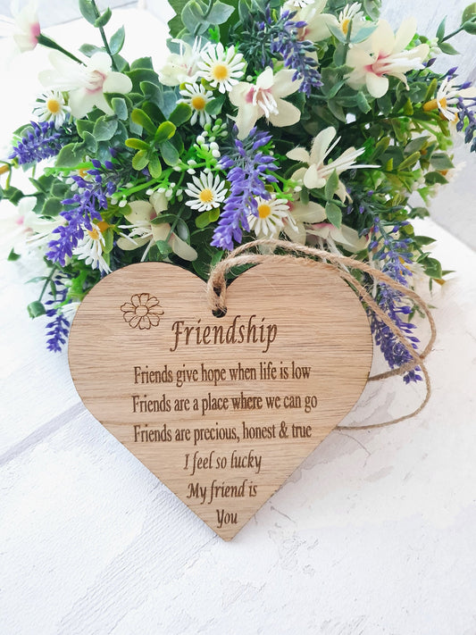 Beautiful Laser cut and engraved Friendship sign. - LaserGiftsuk