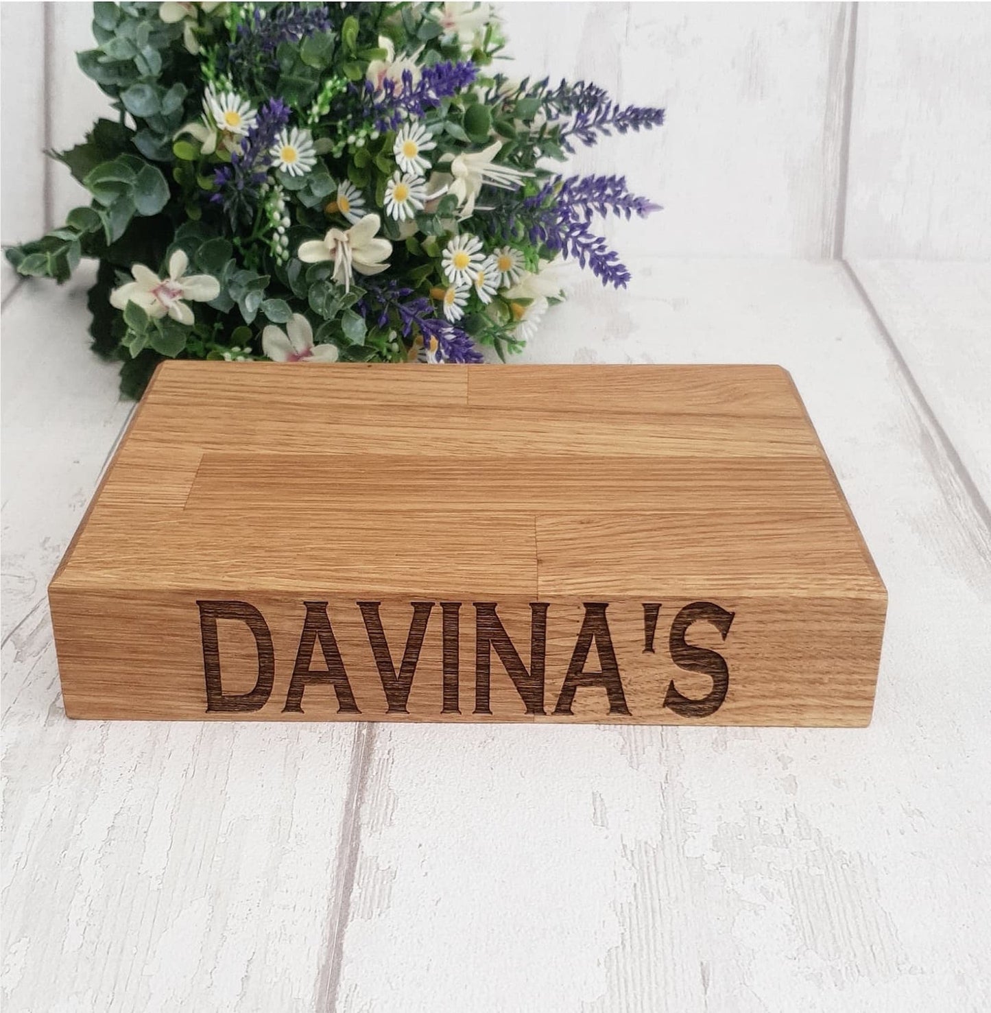 Personalised mini Solid Oak board, cocktail making, cheese board. - LaserGiftsuk