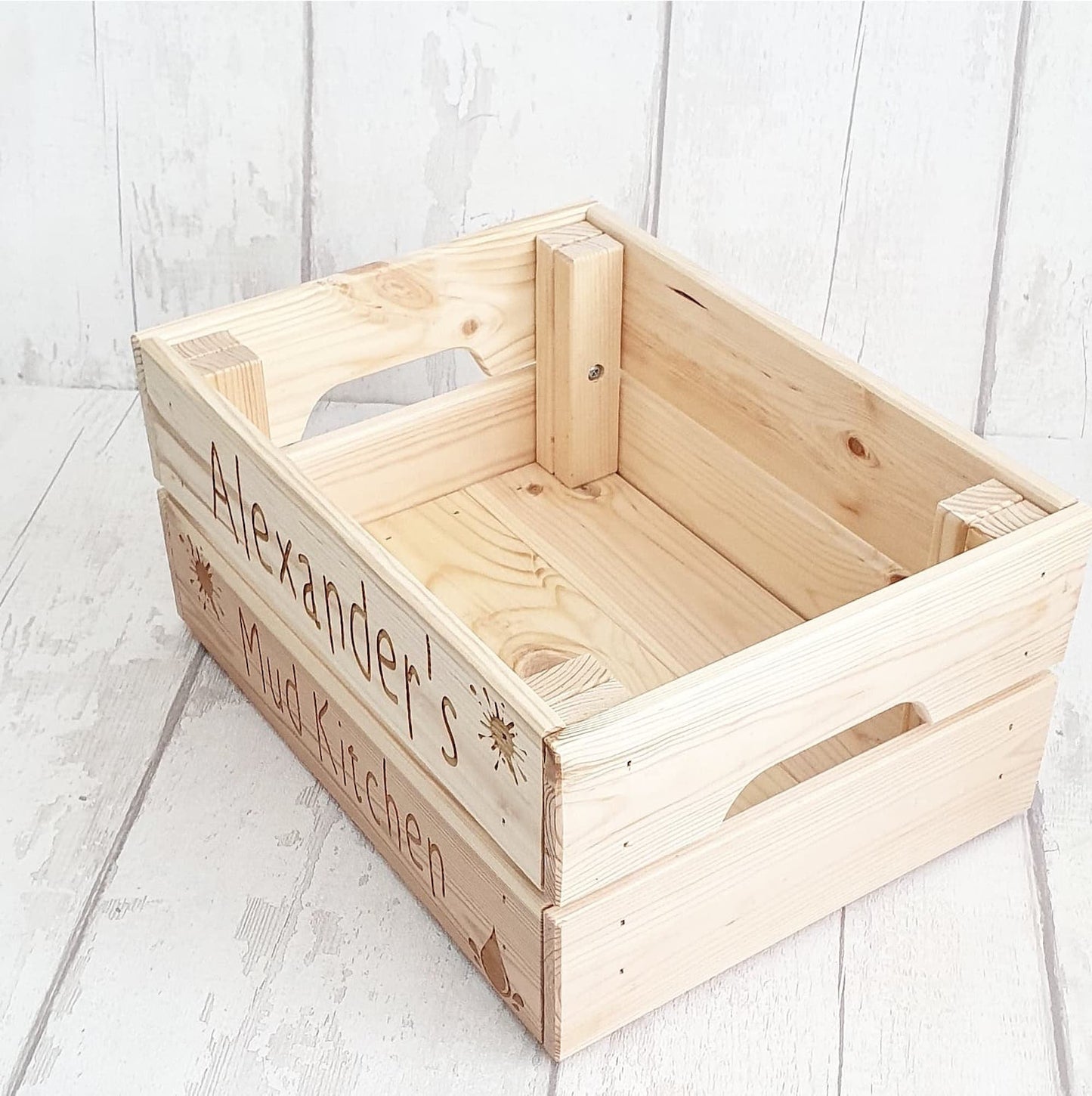 Children's mud kitchen crate, Personalised. - LaserGiftsuk