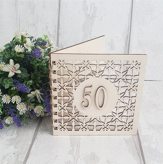 Personalised wooden birthday card, Anniversary card, Wedding card. - LaserGiftsuk