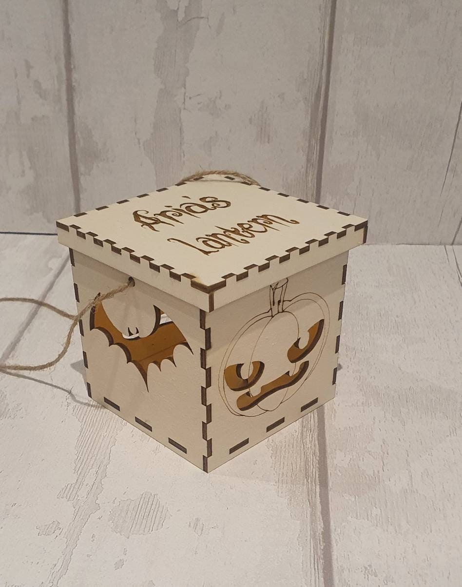 Personalised Halloween lantern. - LaserGiftsuk